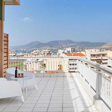 Modern Penthouse Overlooking Halkis Chalkís Eksteriør bilde