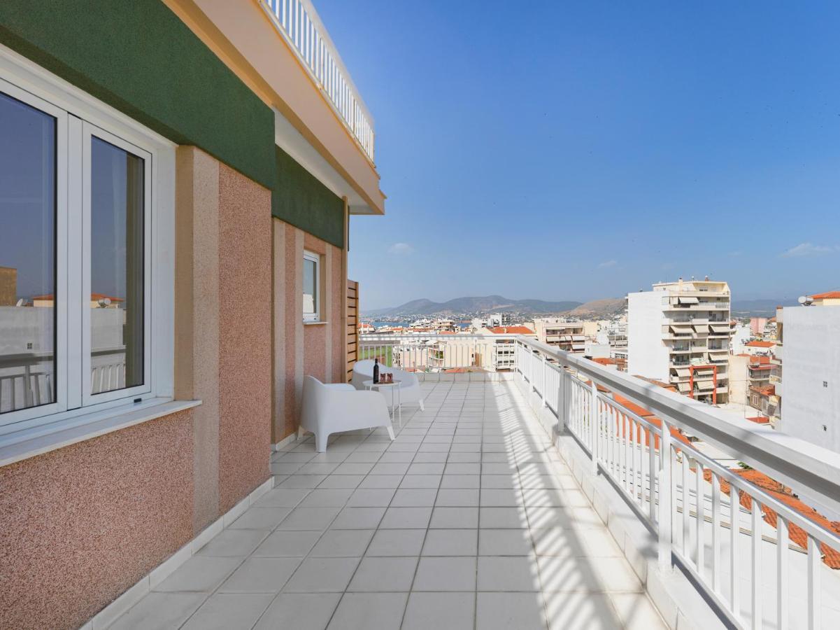 Modern Penthouse Overlooking Halkis Chalkís Eksteriør bilde
